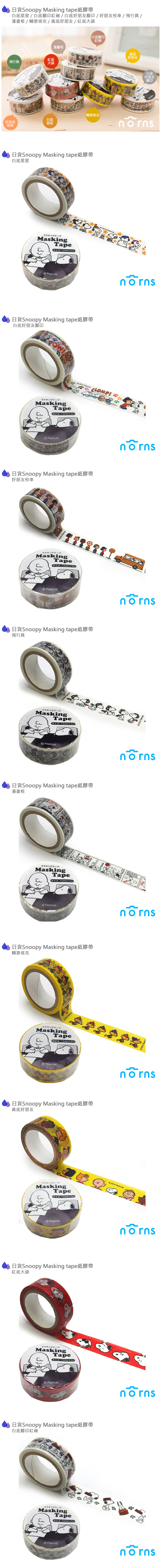 【日貨Snoopy Masking tape紙膠帶】Norns 史努比 查理布朗 糊塗塔克 日本卡通貼紙 手作裝飾
