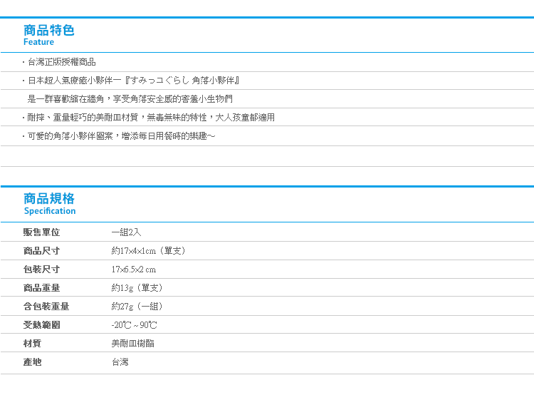 【角落生物美耐皿湯匙2入】Norns 角落小夥伴 輕便環保 安全餐具 San-x正版授權 台灣製